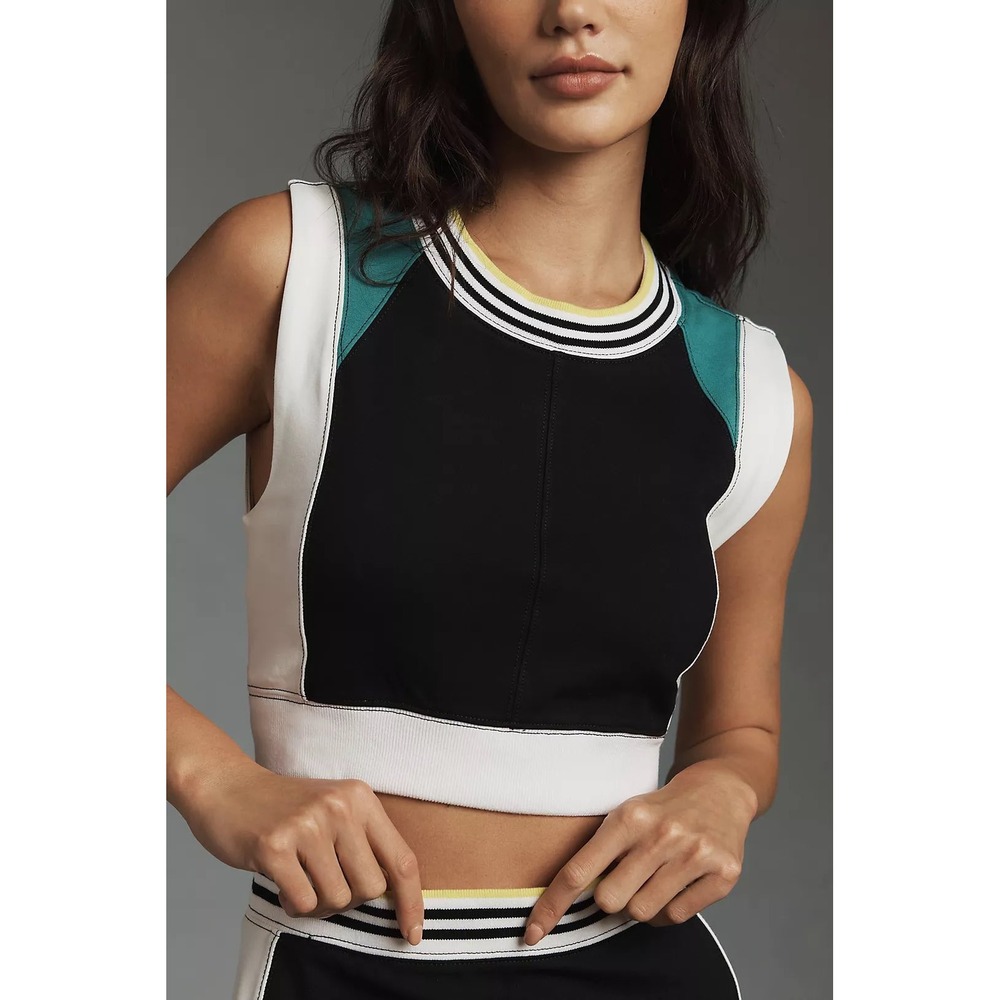 NEW Daily Practice Anthropologie Full Court Cropped Tank Women Small Tennis Prep